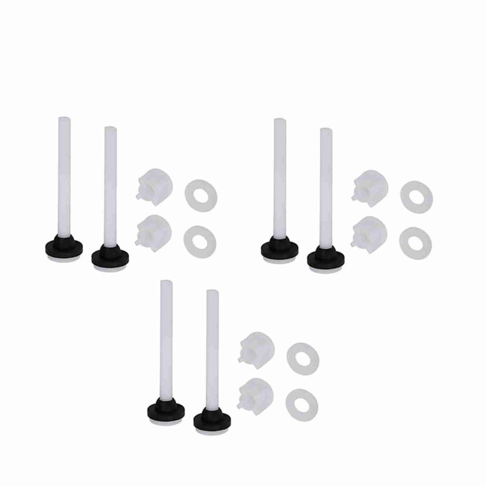 3 Pair White Toilet Tank Bolts POM Plastic Rubber Material Toilet Tank to Bowl Screws  Toilet Repair