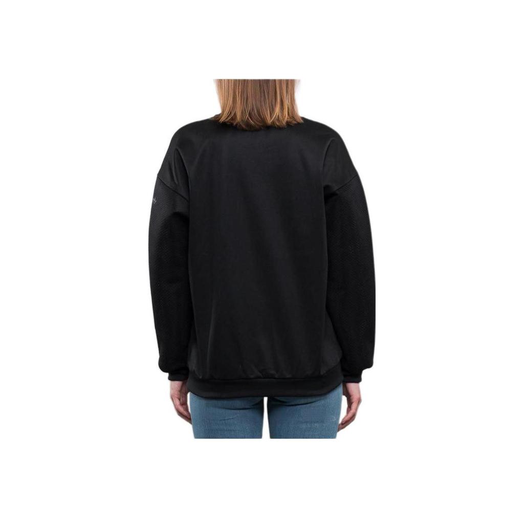 adidas Originals Women's Mesh Sleeve Crew Sweatshirt Black CW4961