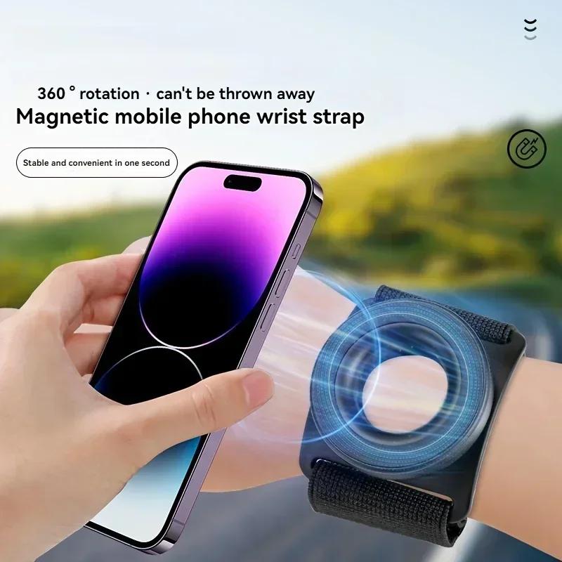 Starke Magnetische Saug-Halterung Handyhalter Handgelenkschlaufe Arm Dediziert Für iPhone 13 14 15 16 Pro Max Samsung