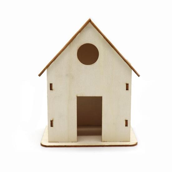 DIY Wood Birdhouse Kit Unfinished Log Home Craft Project with Safe Paint Wooden Crafts Boys And Girls Graffiti Bird Nest for Kids