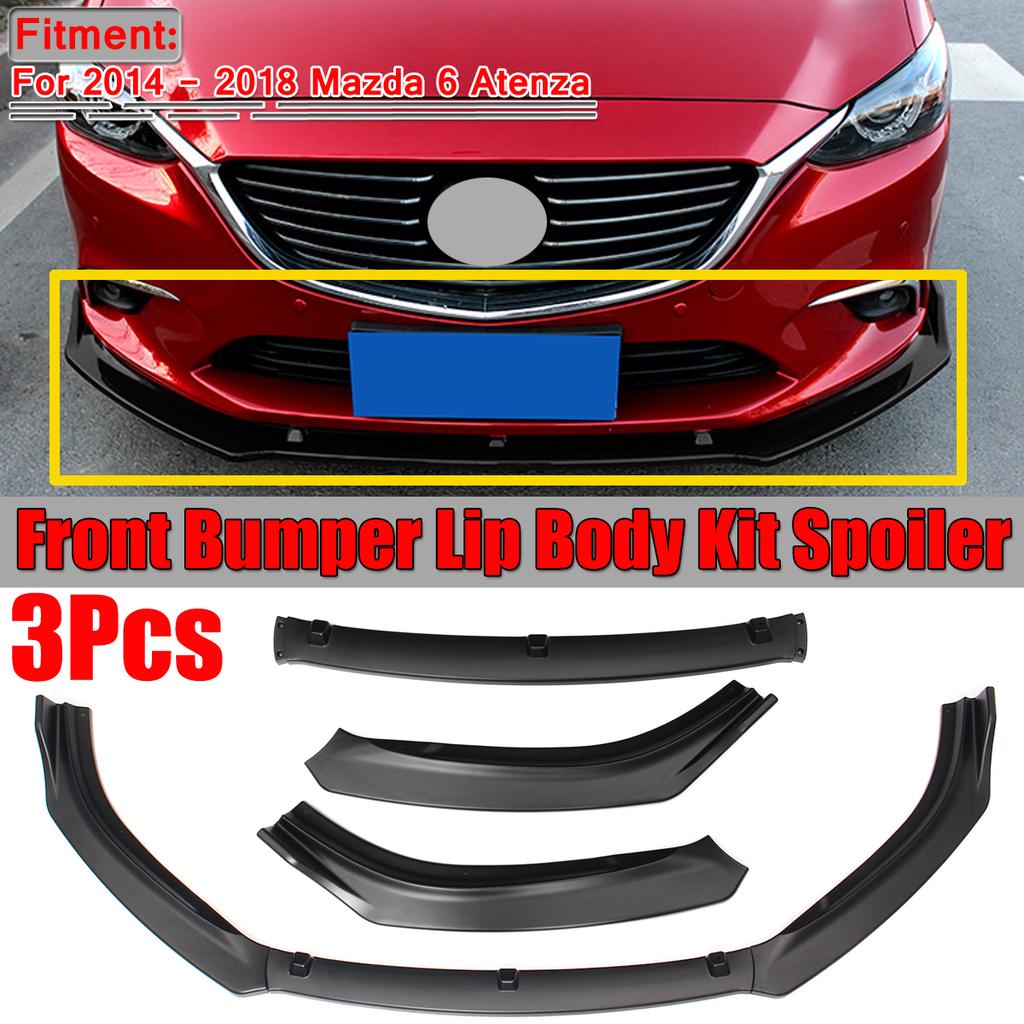 1 Set Front Bumper Lip Body Kit Spoiler Abs Matte Black For Mazda 6 Atenza 2014 2018 Buy At A Low Prices On Joom E Commerce Platform
