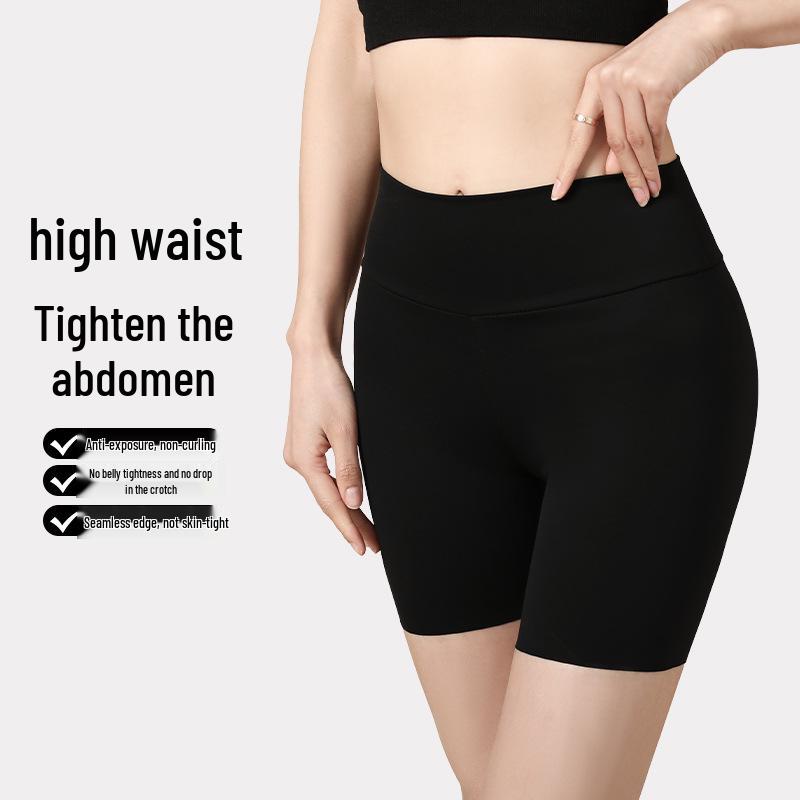 

High-Waisted Butt-Lifting Yoga Safety Pants for Women Large (120-150 lbs) чорний