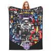 Cartoon Transformers Autobots Throw Blanket Flannel Bedspread For Couch Chair Sofa Bed Novelty Sofa Bed Cover