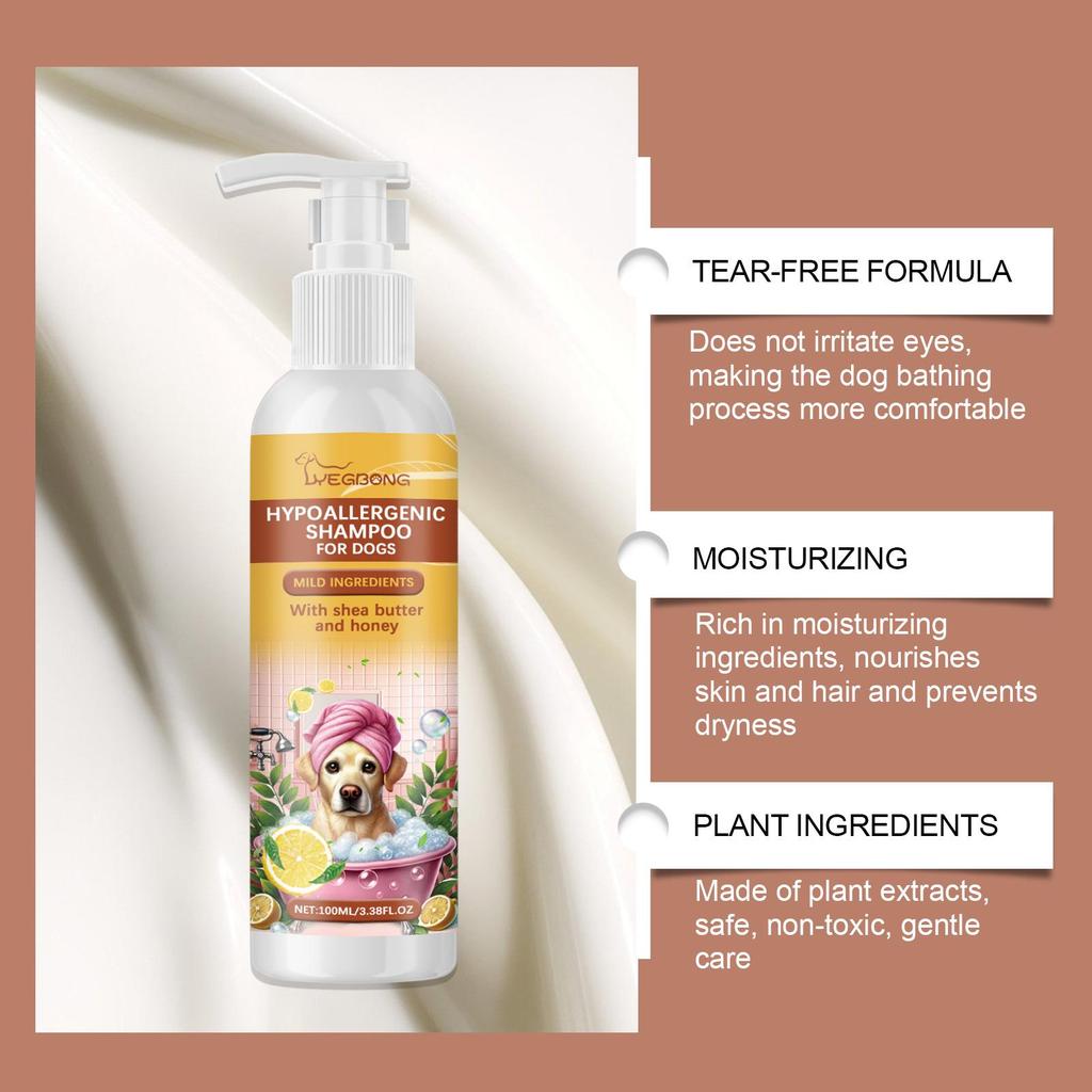 YEGBONG Canine Shampoo Pet Dog Hair Mild Cleansing Shampoo Moisturizing Smooth No Tangle