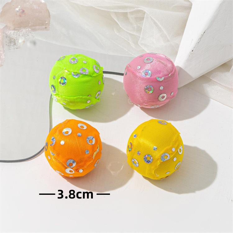 Colorful Sounding Cat Toy: Mesh Bell Ball for Self-Play and Biting