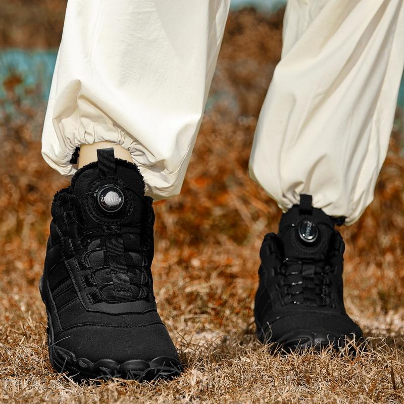 High-top Snow Boots Plush Winter Outdoor Sneakers Anti-slip Hiking Sports Shoes Warm Ankle Boots Cotton Shoes Size 27-47