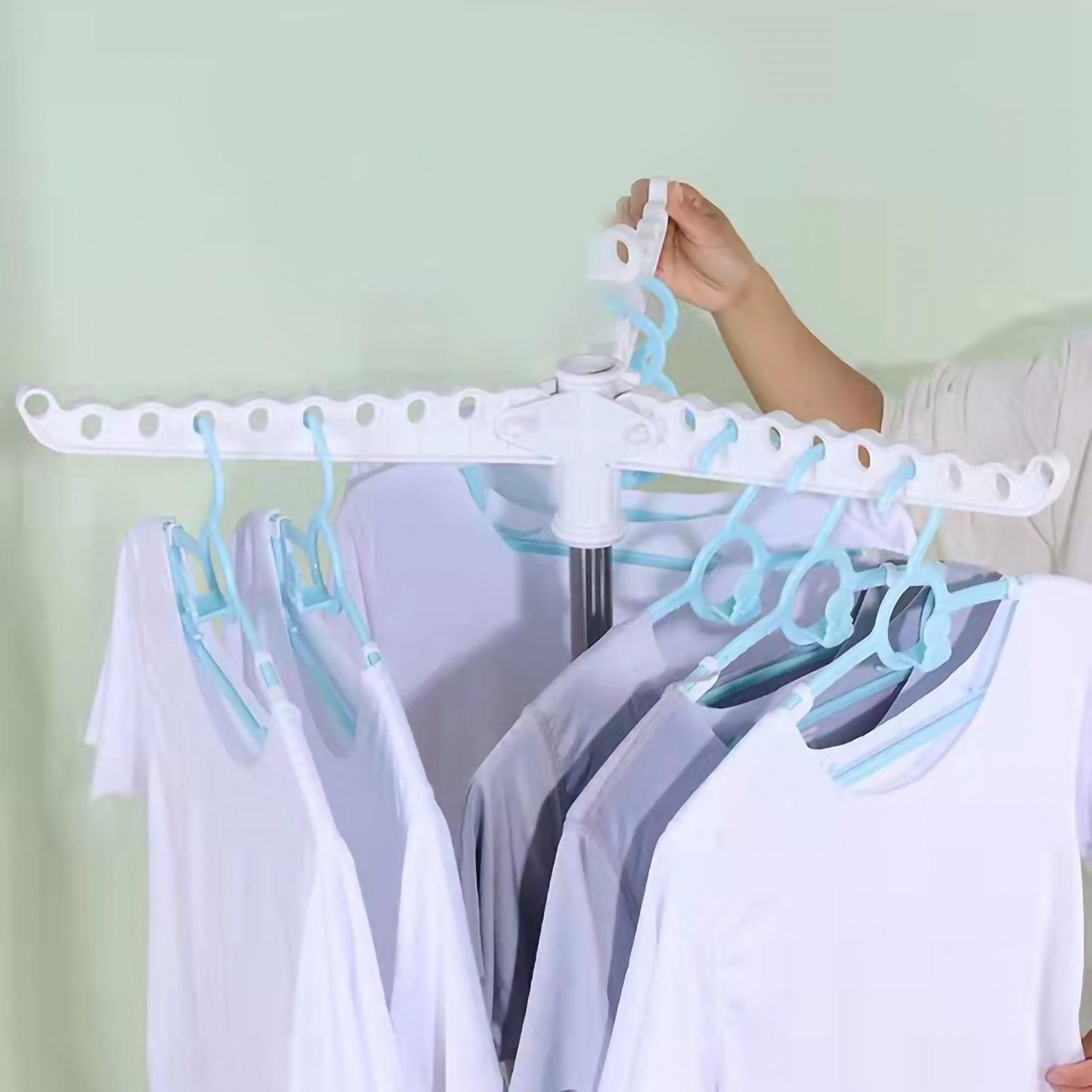 Clothes Drying Rack 360 Degree Rotating Folding Design Reliable Load Bearing Stainless Steel Laundry Accessories