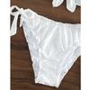 Knot Front Tie Side Bikinis Solid Color Swimsuit Women Swimwear Female Sexy Bathers Bathing Swimming Swim Suit Beachwear