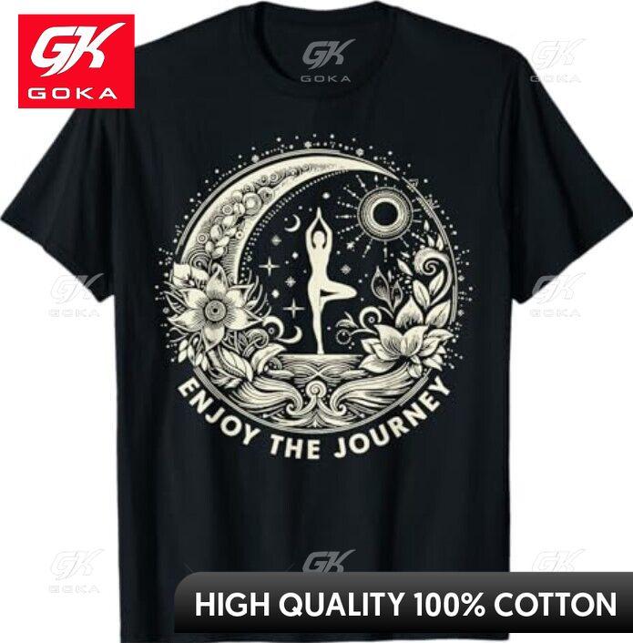 

Yoga Enjoy The Journey Graphic T Shirts Unisexs Clothing New in Tops Tees Cotton Women Funny Summer Tshrits S