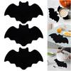 Creative Felt Bat Mat Halloween Table Mat Black Bat Anti Slip and Heat-resistant Tableware Mat Party Table Halloween Decoration