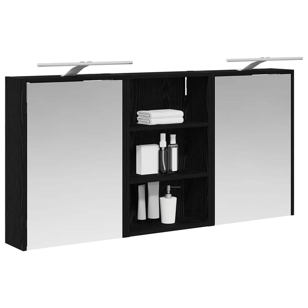 Bathroom Cabinet Set 3 Pcs 126 X 16 X 62.5 Cm Engineered Wood