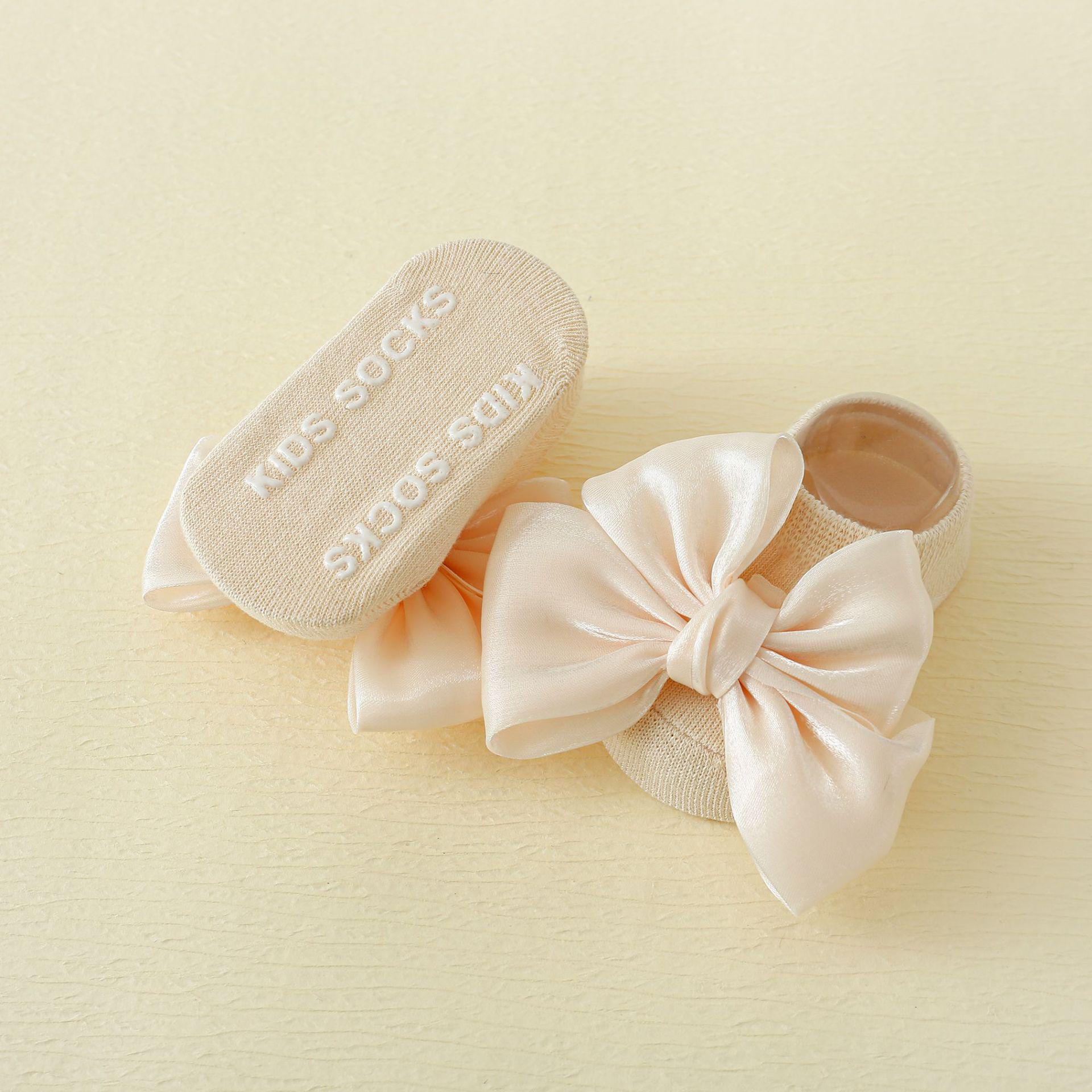 

Нескользящие мультяшные носки-следки для малышей и младенцев – Однотонные детские носки с бантом для пола 0-1 Years хаки