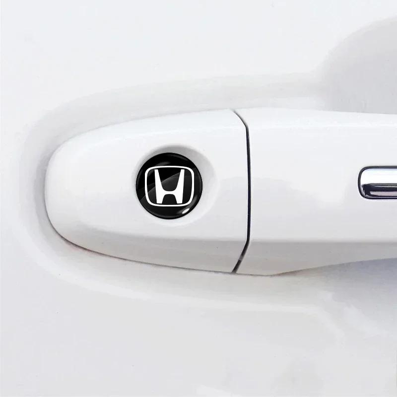 Car Hot FIT Car Lock Keyhole Stickers Door Lock Protect Car 3D Stickers For Honda Civic Mugen Accord Odyssey JAZZ CRV Fit Hrv J