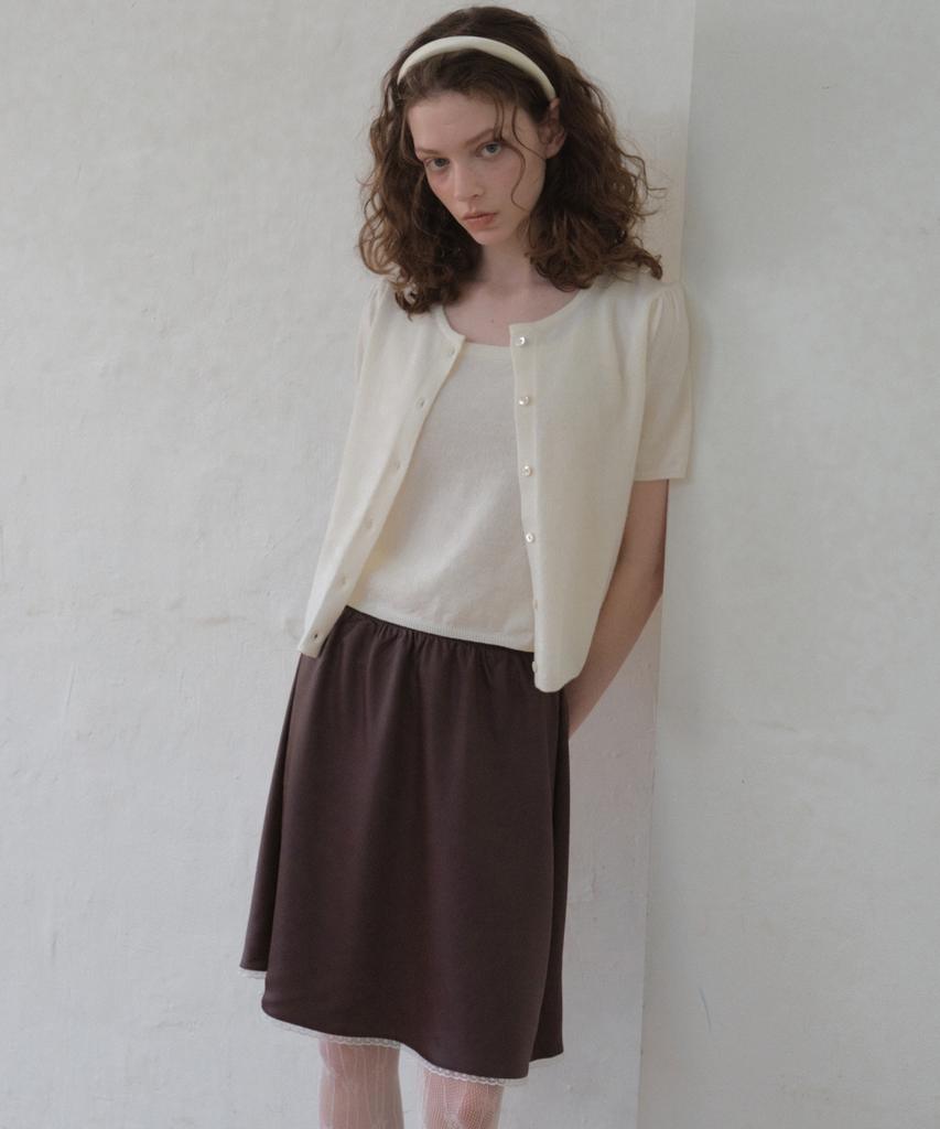 Aueonoseuteljia Lace Satin Midi Skirt_Plum Purple(O26Sk01)