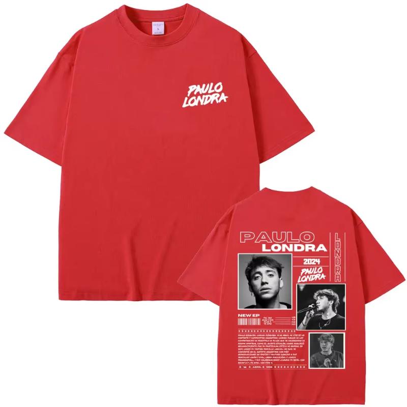 Rapper Paulo Londra T-shirts Men Women Clothing Hip Hop Trend Oversized Short Sleeve T Shirts Men's Fashion Casual Streetwear