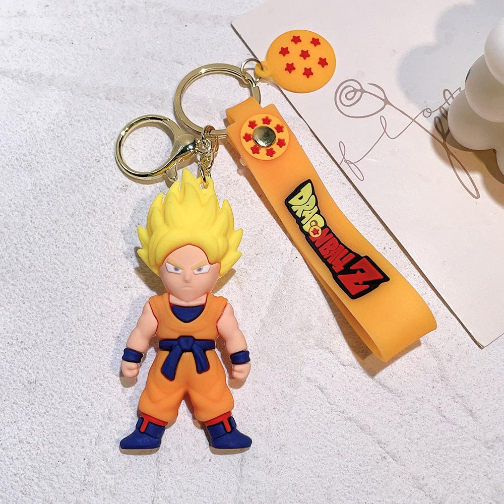 Dragon Ball Keychain Z Son Goku Vegeta Piccolo for Backpack Keyring Dragon Ball Cosplay Action Figures for Fans