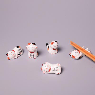 Chopsticks Holder Interesting Sturdy Ceramic Rest Dinner Spoon Stand for Home