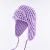 Women S Warm Knit Earflap Hat For Autumn Winter Big Head Circumference Slim Fit