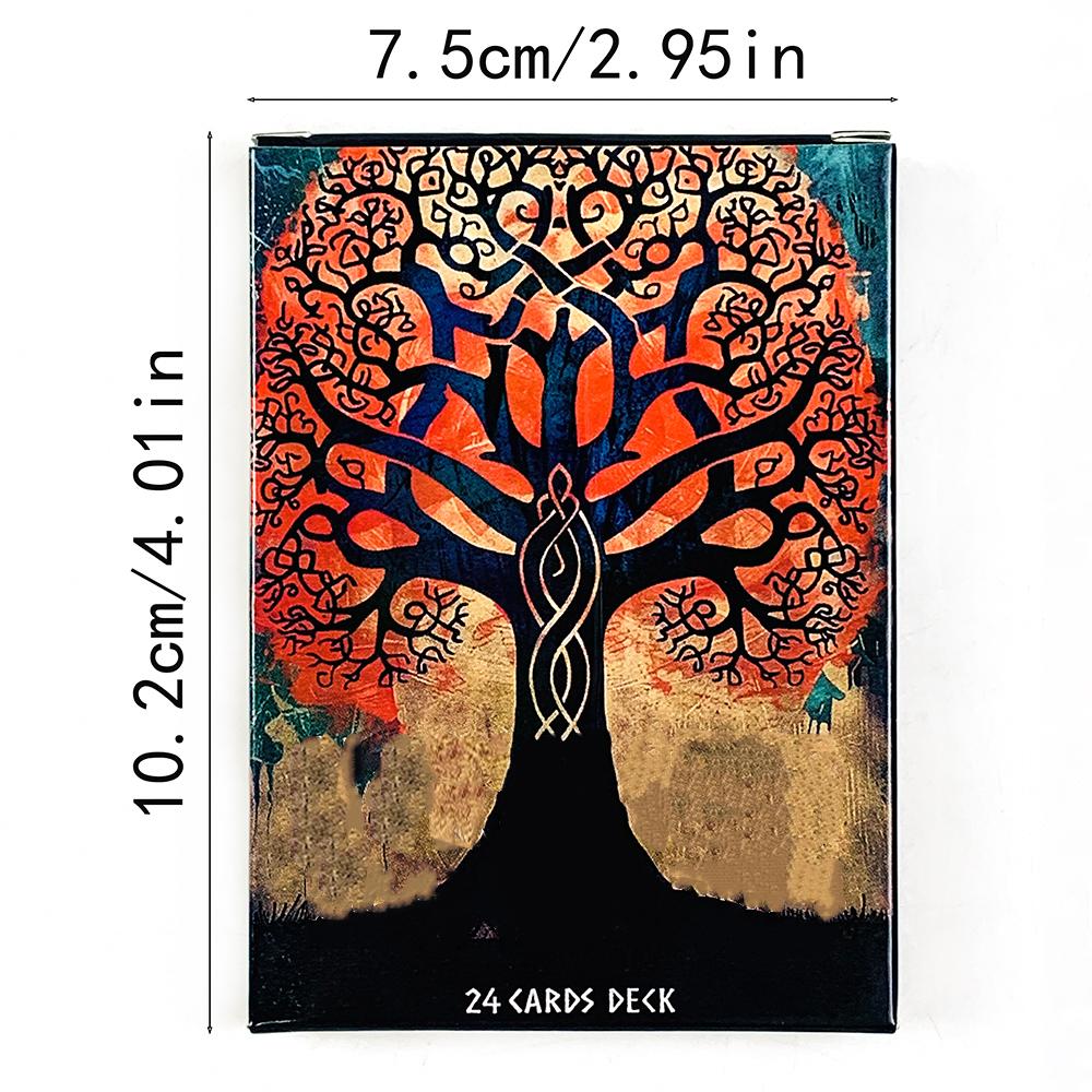 10,2*7,5CM Orakel Deck A 24 Karten Deck Mystische Kunstwerke, Langlebig & Tragbar, Perfekt Für Spirituelle Führung & Sammler