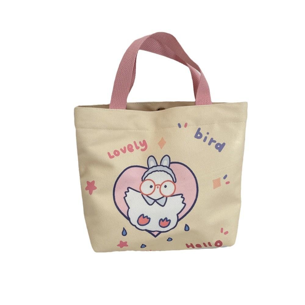 Canvas Tote Trendy Bag With Fun Cartoon Prints Perfect For Shopping And Outings Daily