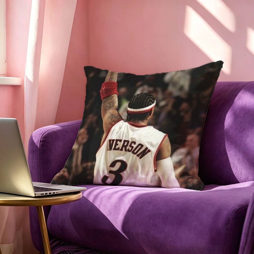 Allen Iverson Square DoubleSided printed Pillow Case Bedroom Bedside Pillow Sofa Cushion Cover