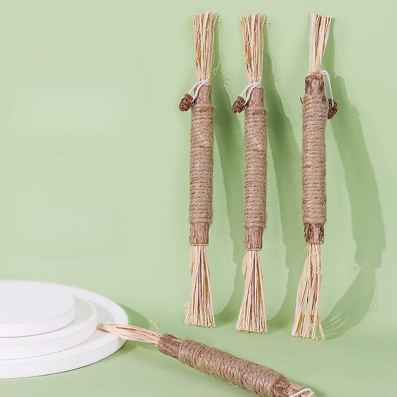 Catnip Teething Stick Toy: Self-Entertainment, Teeth Grinding, and Cleaning for Cats.