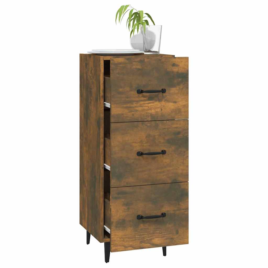 vidaXL Sideboard Räuchereiche 34,5x34x90 cm Holzwerkstoff