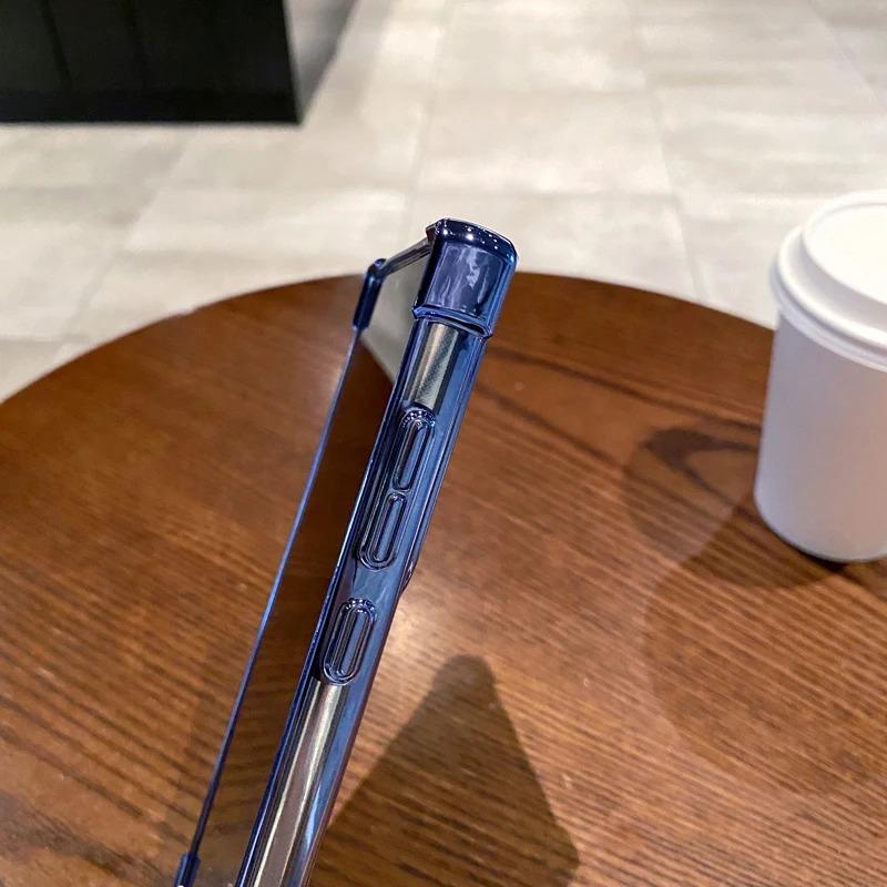 Galvanisierte vier Ecken Anti-Drop Transparente Schutzhüllen für iPhone Samsung Huawei Honor Xiaomi Redmi OPPO Realme Vivo Infinix Tecno