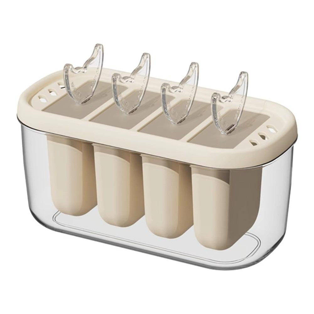 Food Grade Popsicle Mold 4 Cavity Ice Lattice Box New Ice Cream Maker  Freeze Making Tool