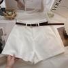 Women's Spring 2025 High-Waist A-Line Wide-Leg Retro Korean-Style Casual Shorts