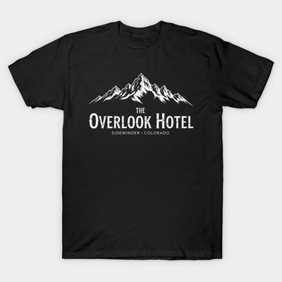 Asian Size Men Print T-shirt Overlook Hotel No-Cut Heat Transfer Print Cotton Tshirt
