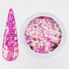 12pcs/Set Acrylic Powder With Chunky Glitter Sequins Chameleon Flakes 3In1 For Acrylic Nail Extension Carving Nail Art Decoratio