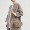Lala Beige Fur Clutch Crossbody Bag  Lala2f138 