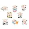 Cute Cow Baby Cartoon Handmade Resin Keychain Accessories