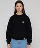 GRAVER [Unisex] Checkerboard Small Flower Sweatshirt_Black