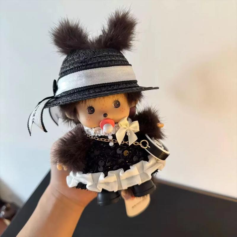 15 cm Monchhichi Søt Liten Ape DIY Klær Skifte Dukke Flere Stiler Utsøkt Ryggsekk Anheng Nøkkelring Leketøy Periferi Gave