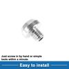 A ABSOPRO Motorcycle Mirror Hole Plug Right Hand M8x1.25 Motorcycle Rear View Mirror Screw Silver Tone 2pcs