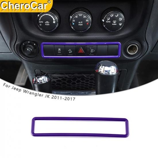 Central Emergency Light Switch Cover Trim for 11-17 Jeep Wrangler JK  Purple
