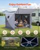 Pop Up Gazebo Screen Tent, 3.6 X 3.6 M Large 6-Sided Camping Canopy Tent with Removable Top & Carry Bag, Quick-Set & Bite-Proof, Screen House Sun