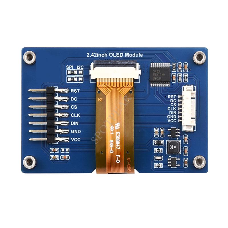 2.42" OLED Display Module, 128x64, SPI/I2C Communication