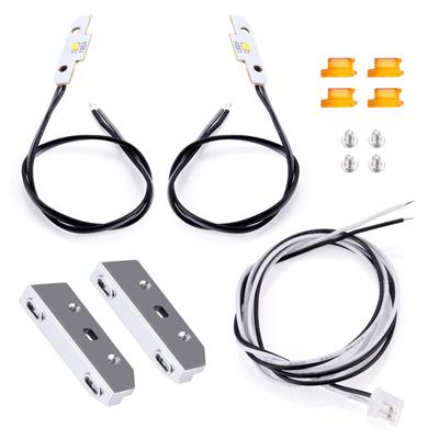 TRZX 2pcs RC Side Pedal LED Light Upgrade Parts for 1/14 Tamiya Scania 770S 6x4 8x4 RC Trailer Tractor Truck Car
