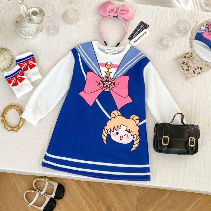 Girls Spring Autumn Bow Sweatshirt Dress Long Sleeve Casual Princess Dress For Kids Baby 90