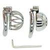 Screw Lock Stainless Steel Male Chastity Device Cock Cage with Arc Penis Ring Sex Toys for Men Urethral Lock Adult Game