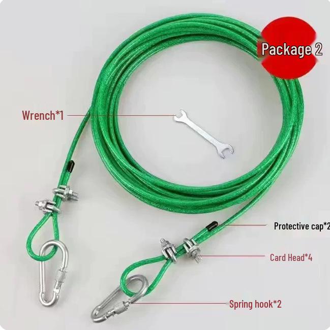 Outdoor Thickened Steel Wire Clothesline - Plastic-Coated for Balcony Quilts and Clothing