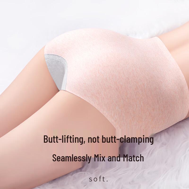 Langsha Women's High-Waist Tummy Control Antibacterial Briefs