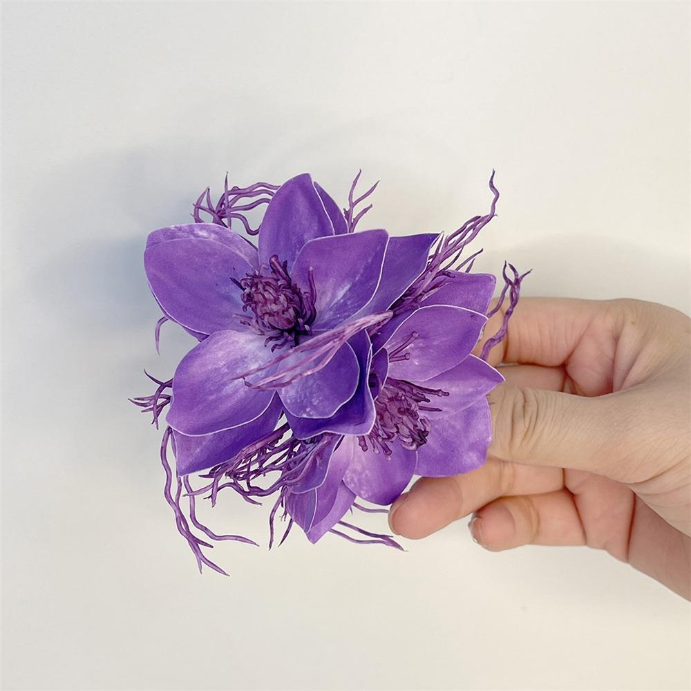 Artificial Flowers Hair Clips Fairy Barrette Hairpiece Hair Decoration Photo Props  for Women Girls