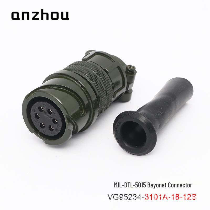 6-Pin Aviation Plug: US Military Standard Bayonet Connector VG95234-18-12S (CA06COME-18-12P)