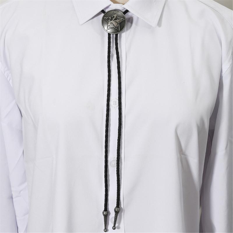 Conventional Herdsman Bolo Tie With Metal Fastener Adjustable Length For Casual Or Formal Wear