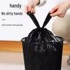 Extra Thick Black Household Trash Bags with Handles - Vest Style for Kitchen and Bathroom