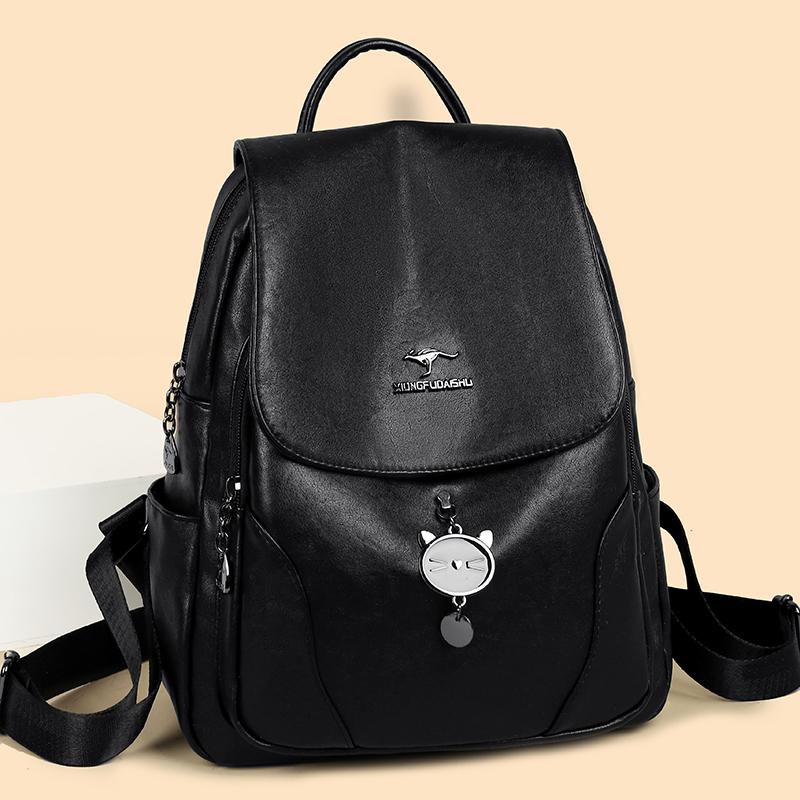 Women's PU Backpack Large Capacity Travel Backpack